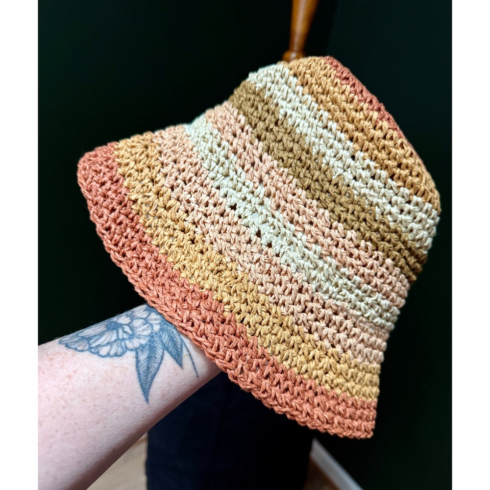 Universal Thread Women's Paper Straw Crochet Bucket Hat